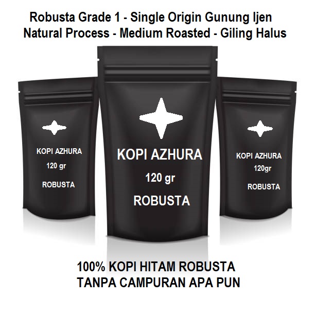 Kopi Azhura (100% Robusta Grade 1) 120gr